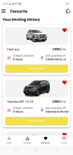Vehicle Rental - Car & Bike Screen 3