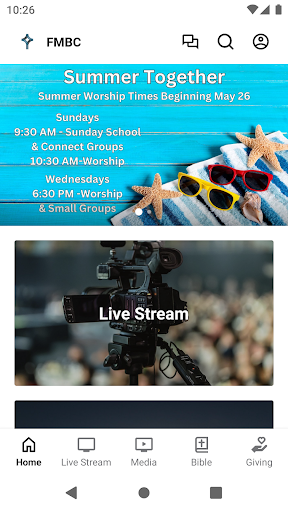 Android application Faith Memorial Baptist Church screenshort