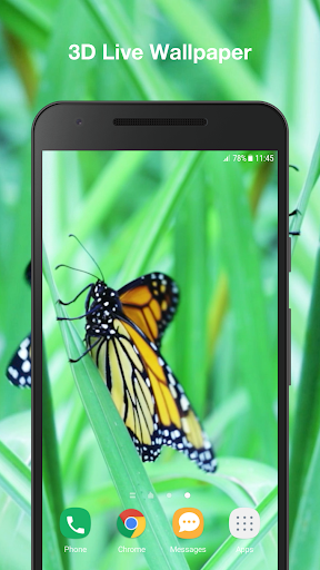 Android application Butterfly Live Wallpaper screenshort