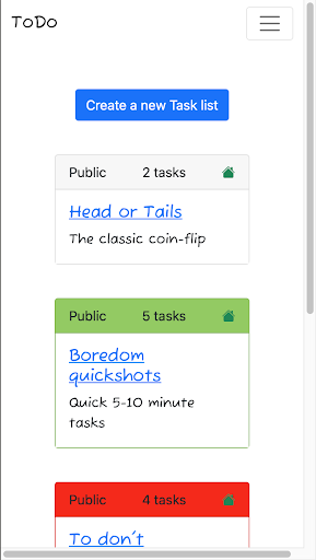Android application Dice ToDo - Random task list screenshort