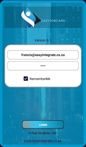 Android application EASYJOBCARD screenshort