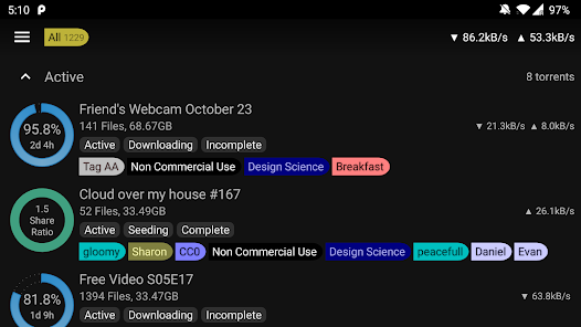 Captura de Pantalla 5 BiglyBT, Torrent Downloader android