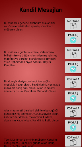 Hazır Kandil Mesajları Screen 2