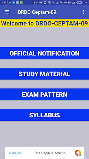 Android application DRDO CEPTAM Preparation App screenshort