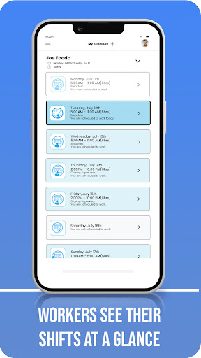 Screenshot of Restaurant Staff Scheduler