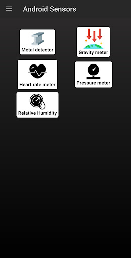 Android application Android Sensors screenshort