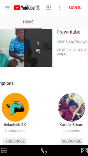 Prawintube Screen 2
