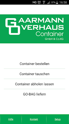 Android application Gaarmann Overhaus Container-Ap screenshort