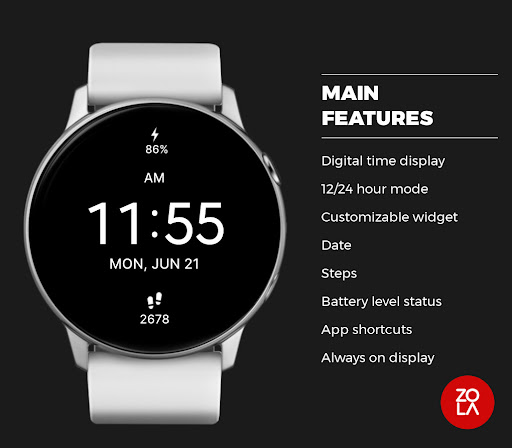 Dark Black Watch Face Screen 2