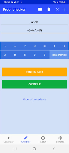 Natural Deduction for Android Screen 3