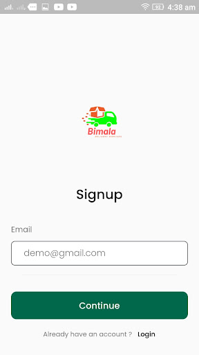Android application Bimala screenshort