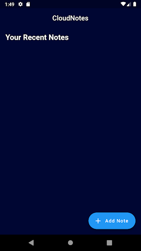 Cloud Notes Screen 2