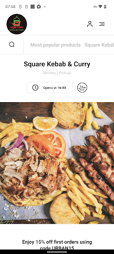 Android application Square Kebab & Curry screenshort