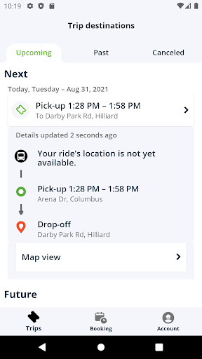 Android application Go FlexRide screenshort