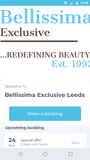 Android application Bellissima Exclusive Leeds screenshort