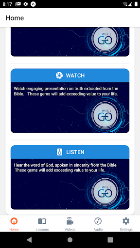 Android application ZEUC Virtual Evangelism screenshort