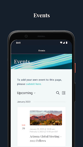 Android application Schmidt Science Fellows Hub screenshort