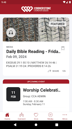 Android application Cornerstone Church-Augusta screenshort