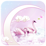 Pink Love Swan Theme icon