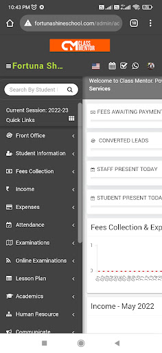 Fortuna Shine School Admin App Screen 2