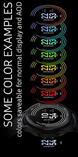 Android application JK_24 Digital Modern WatchFace screenshort
