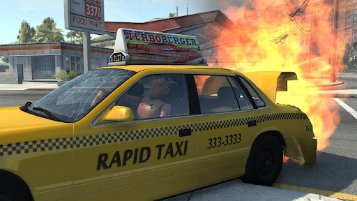 Android application Taxi Crash Car Game Simulation screenshort