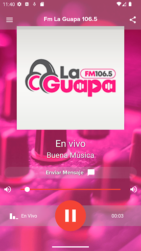 Android application Fm La Guapa 106.5 screenshort