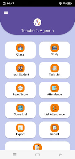 Android application Teacher's Agenda screenshort