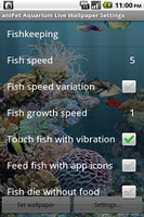 screenshot of aniPet Aquarium LiveWallpaper