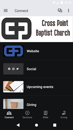 Android application Cross Point Baptist Caney screenshort