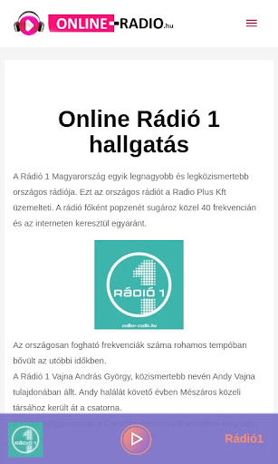 Online Rádiók hallgatása Screen 2
