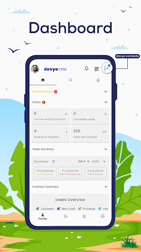 Android application dovyo CRM screenshort