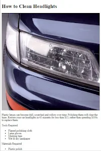 How to Clean Car Headlight