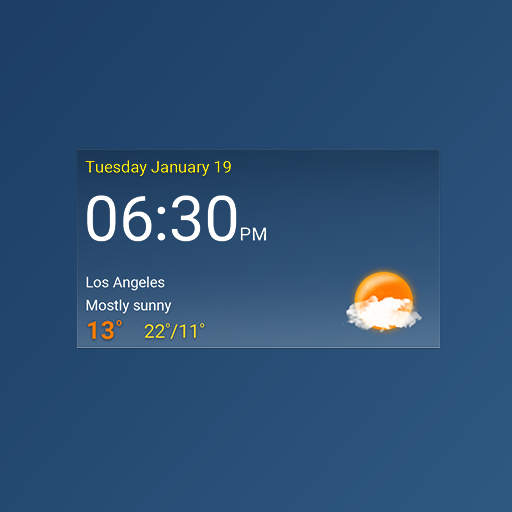 Digital clock weather theme 1 1.6 Icon