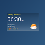Digital clock weather theme 1 icon