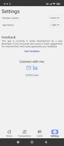 Crem - Credit Cards Manager
