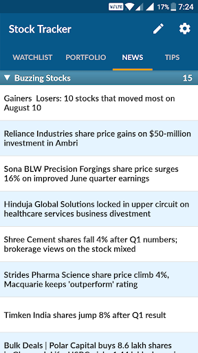 Stock Tracker Screen 3