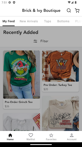 Android application Brick & Ivy Boutique screenshort