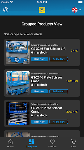 Go Go Rentals Customer Screen 3