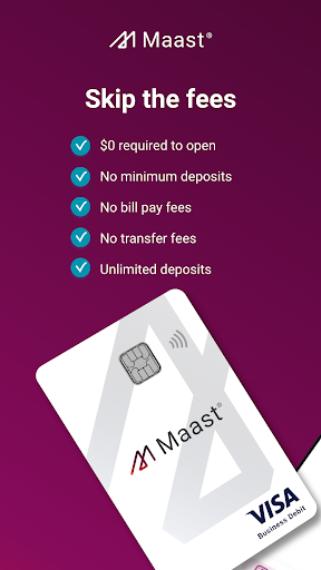 Maast: Business Banking Screen 2