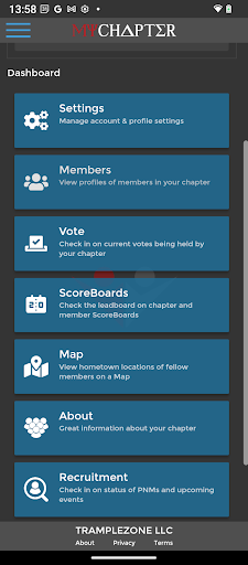 Android application MyChapter screenshort