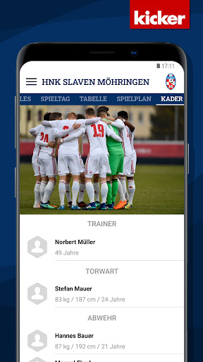 Android application HNK Slaven Möhringen screenshort