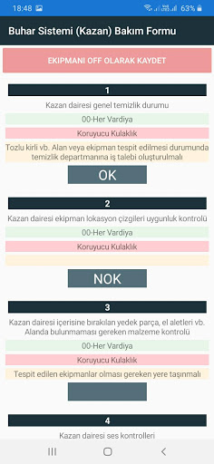 Checkplus Teknik Kontrol/Bakım Screen 3