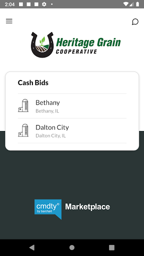 Screenshot of Heritage Grain Cooperative