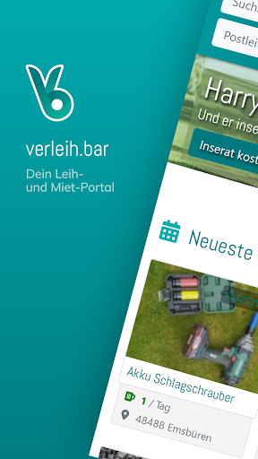 Android application verleih.bar screenshort