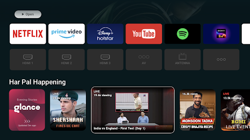 Android application Glance TV Beta screenshort