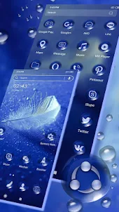 Feather Blue Launcher Theme