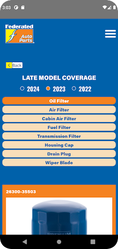 Federated Filters Screen 2