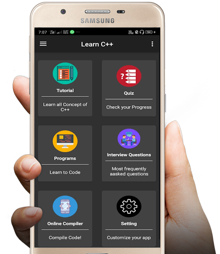 Android application C++ Test Your C++ Skills and screenshort