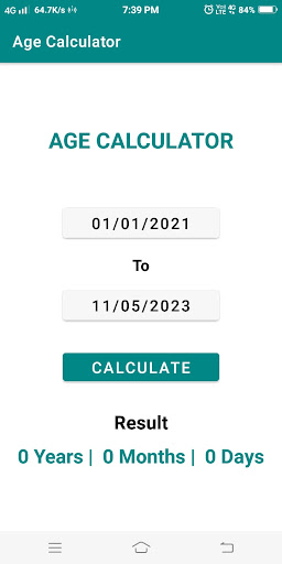 Android application Age Calculator screenshort